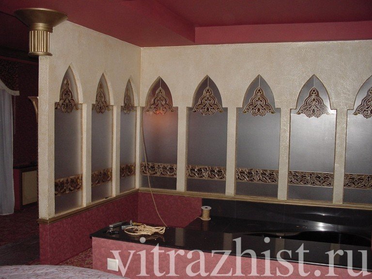 Витраж ванная. Номер новобрачных.
