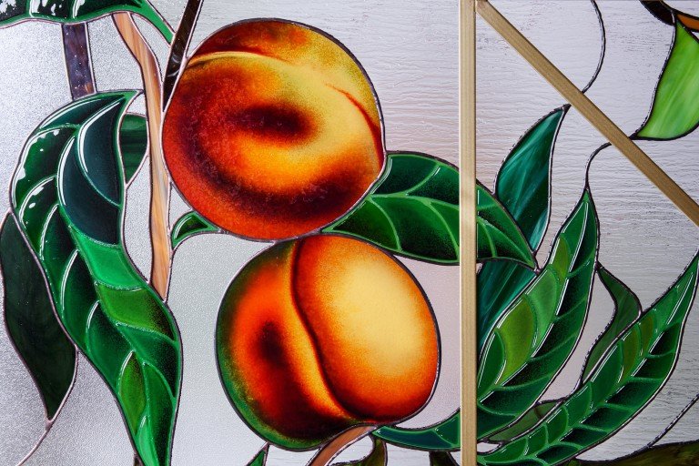 Витраж персики
