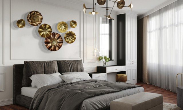 Декор стены. Спальная комната.
