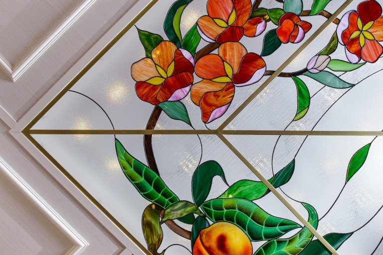 Витраж цветок
