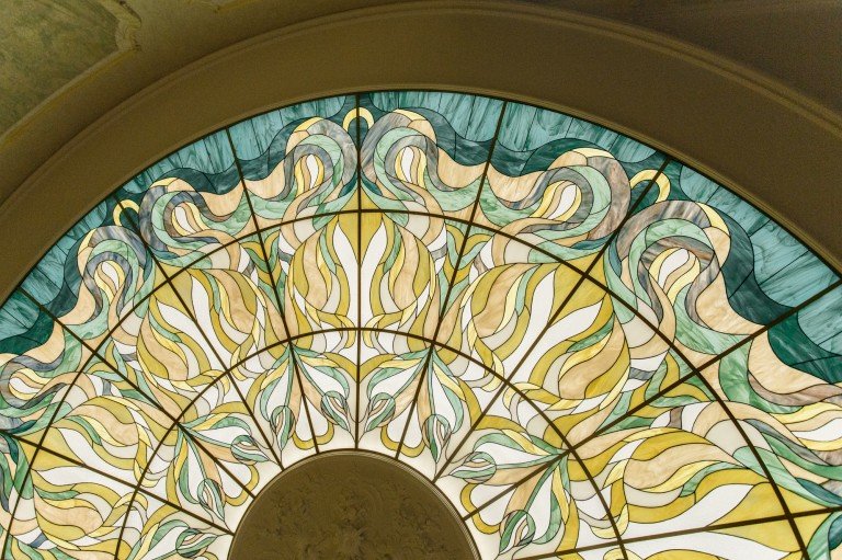 Каркас латунь. Витраж Тиффани.
