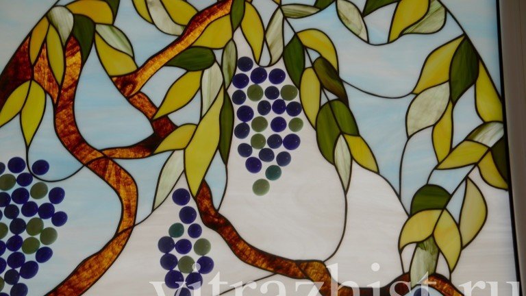Витраж &nbsp;для ванной комнаты. Коттедж пос.&nbsp;Салмачи г. Казань
