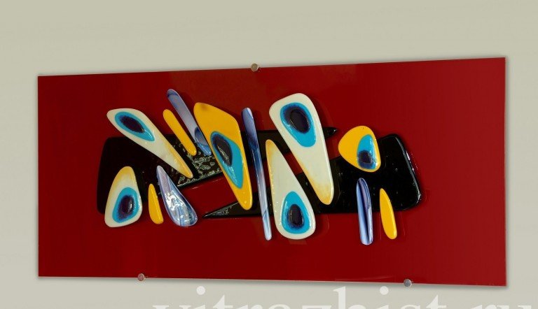 Витраж стена. Фьюзинг.
