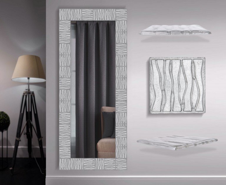 Художественное стекло. Фьюзинг. Серебро. Размер 1900*800 мм.
