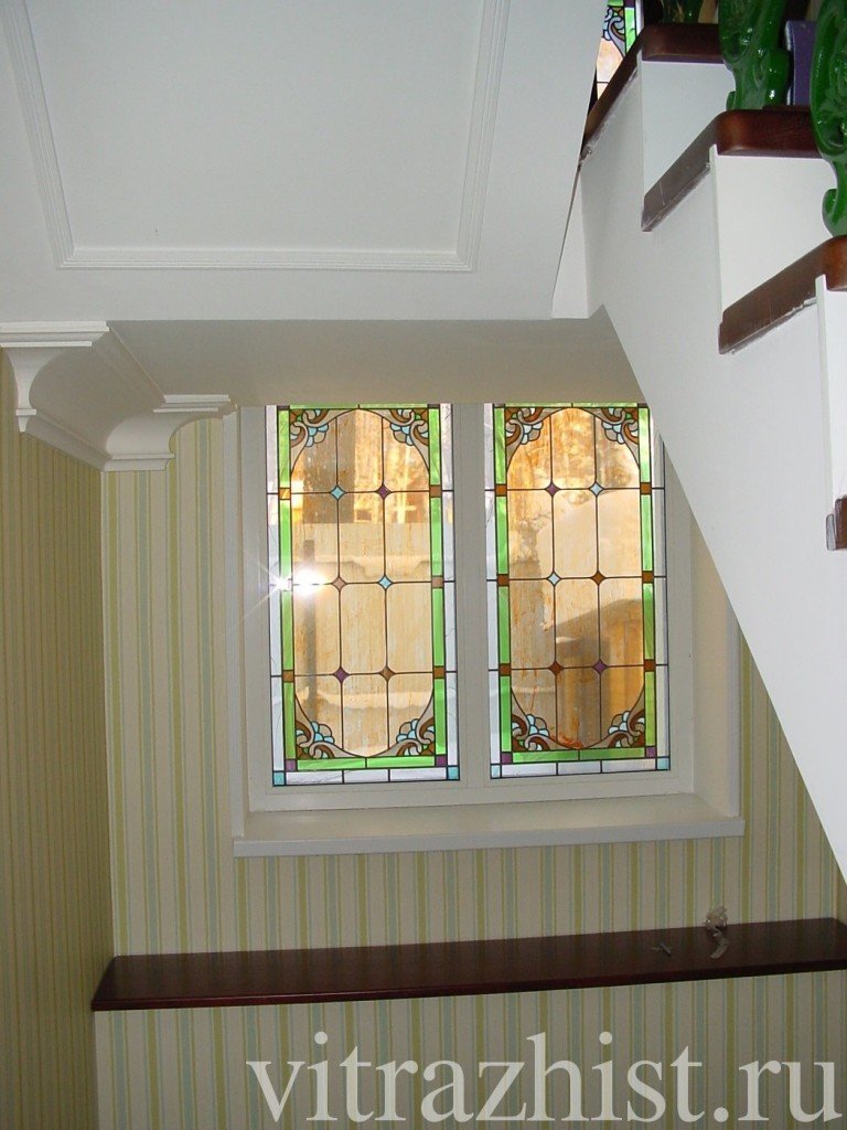 Витраж окно лестница

