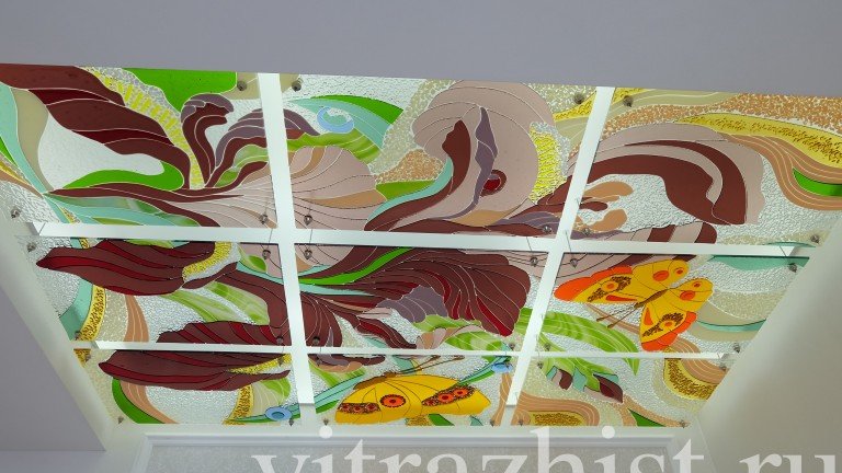 Витраж в технике Фьюзинг. ЖК Дружба г. Казань
