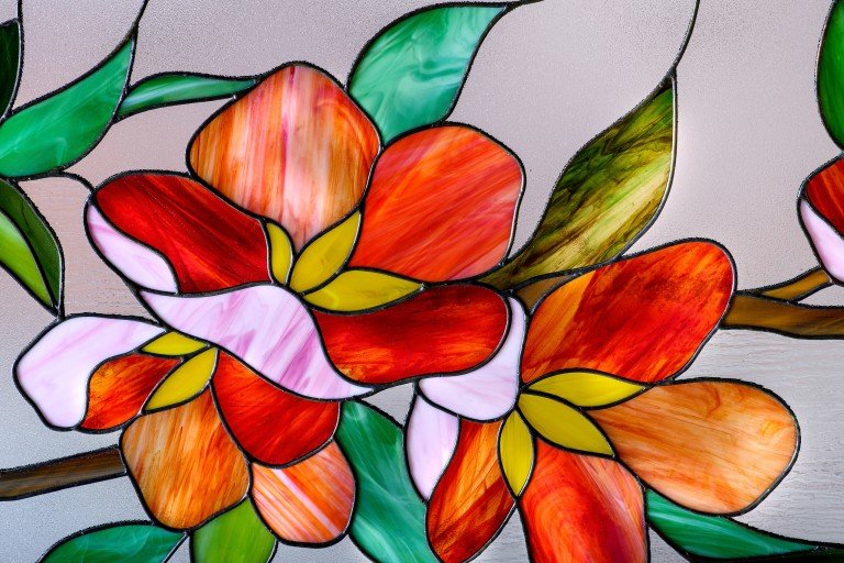 Цветы из стекла.
